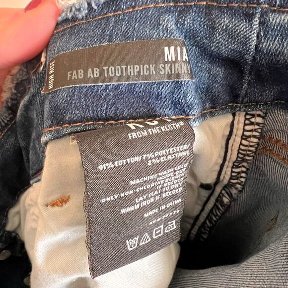 Kut From the Kloth Button Fly High Rise Mia Fab Toothpick Skinny Jeans Size 6 - Picture 5 of 5